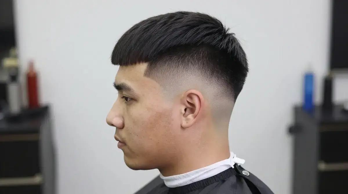 High Fade with Caesar Cut