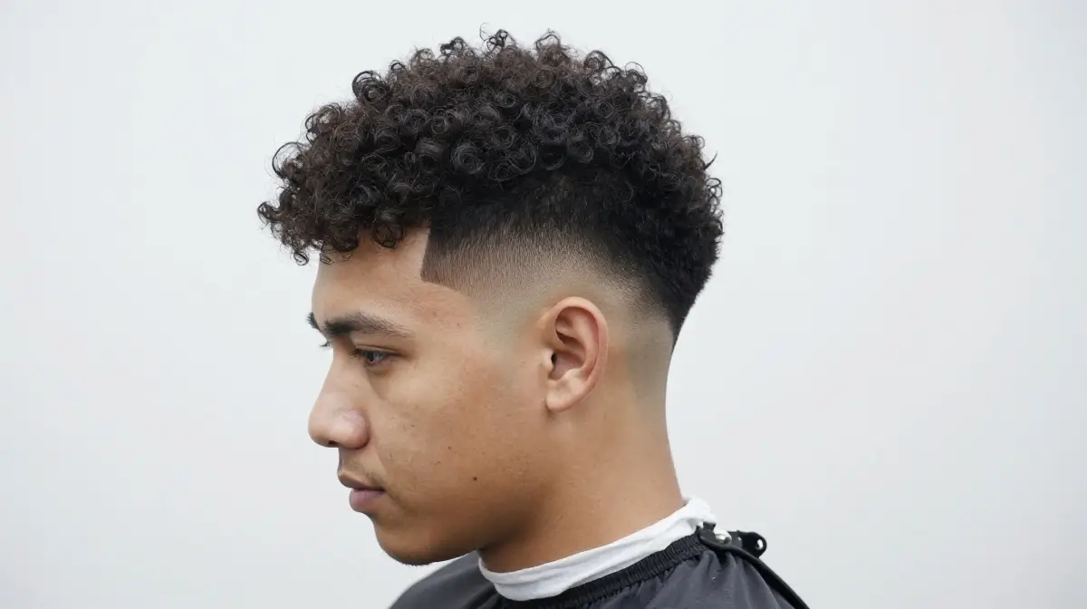 High Taper Fade with Afro