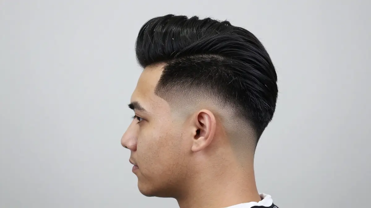 High Taper Fade with Pompadour