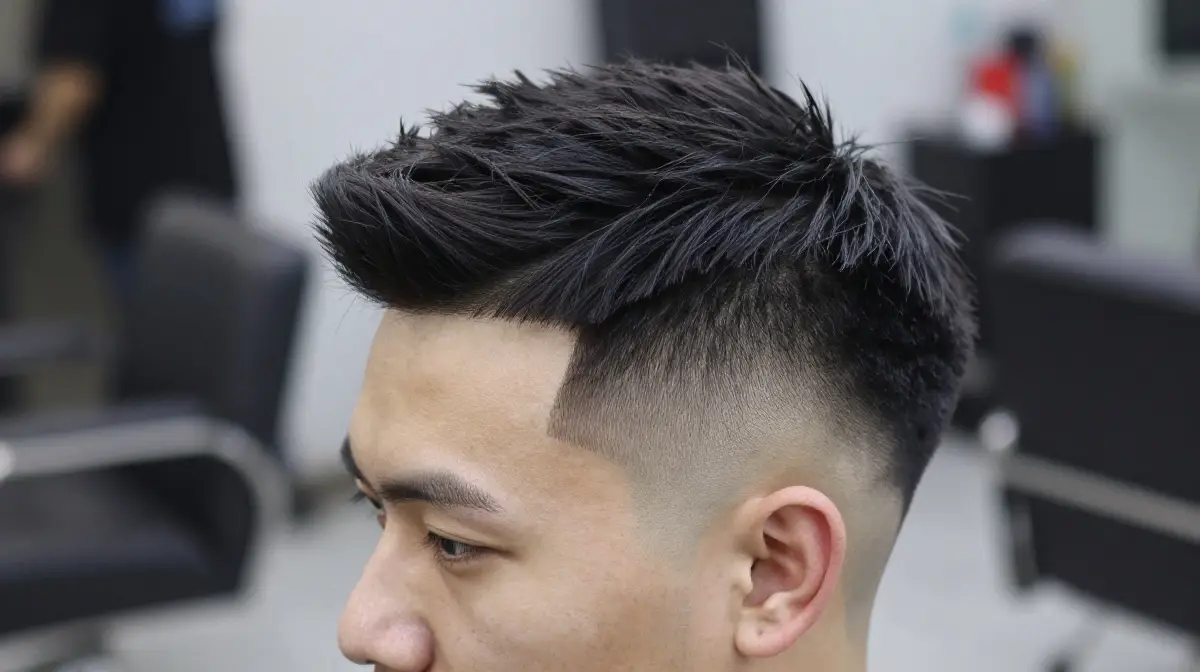 High Temple Fade with Textured Quiff