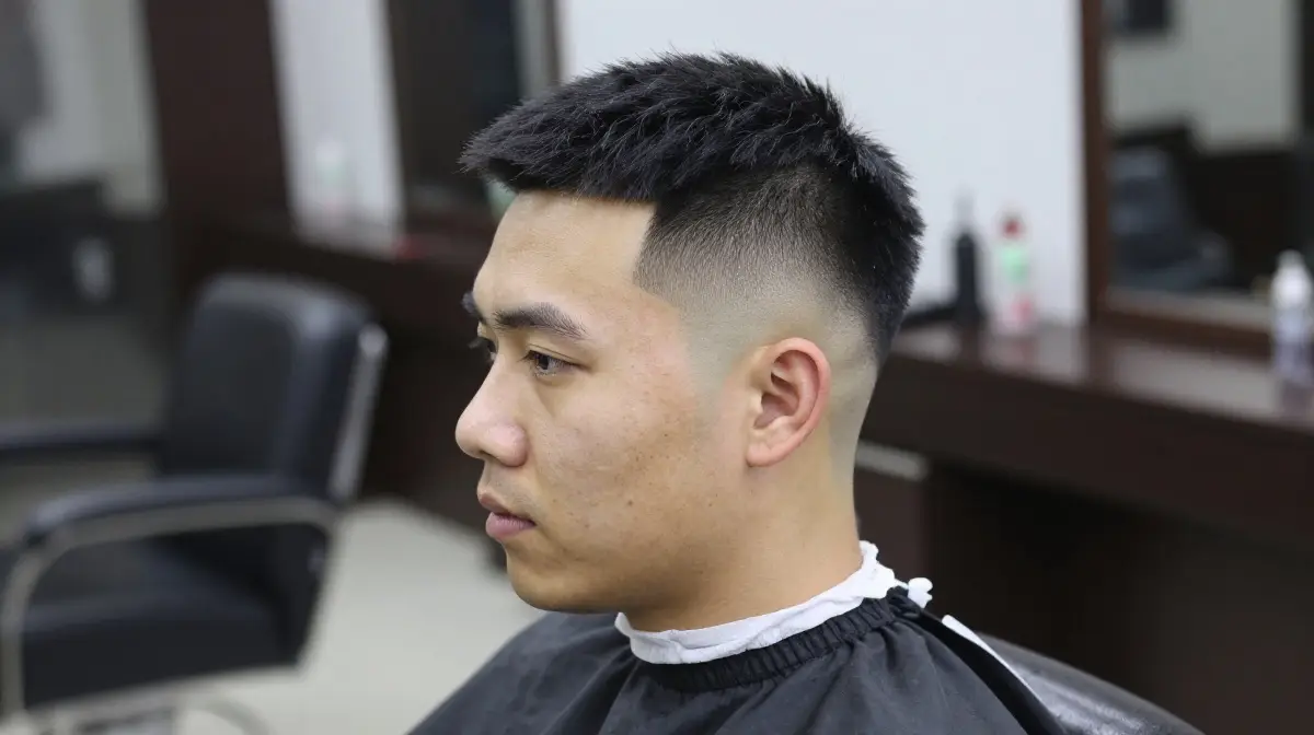 High Top Fade for Round Face