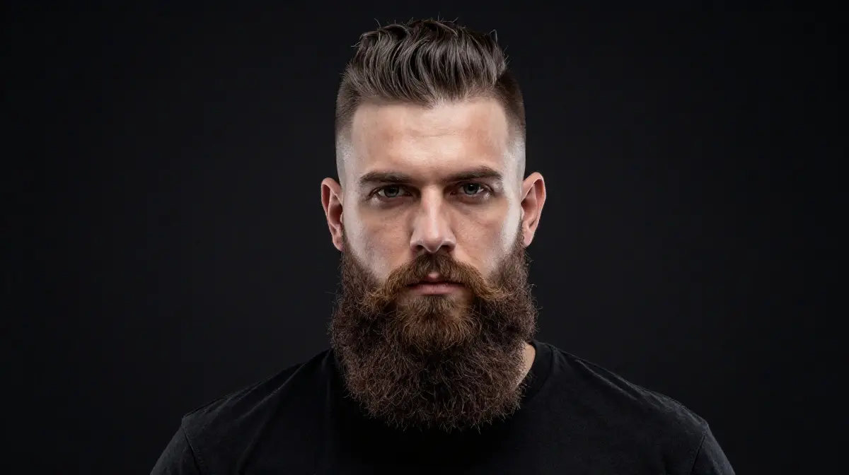 High Top Fade with Beard