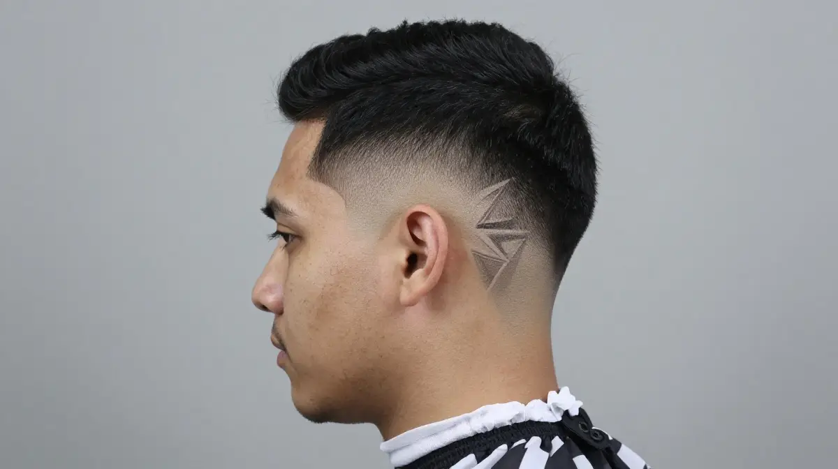 High Top Fade with Design