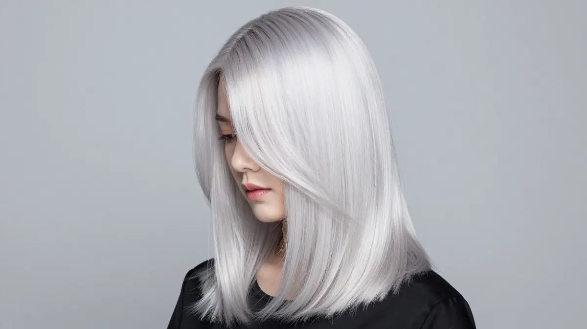 Icy Platinum Blonde Balayage