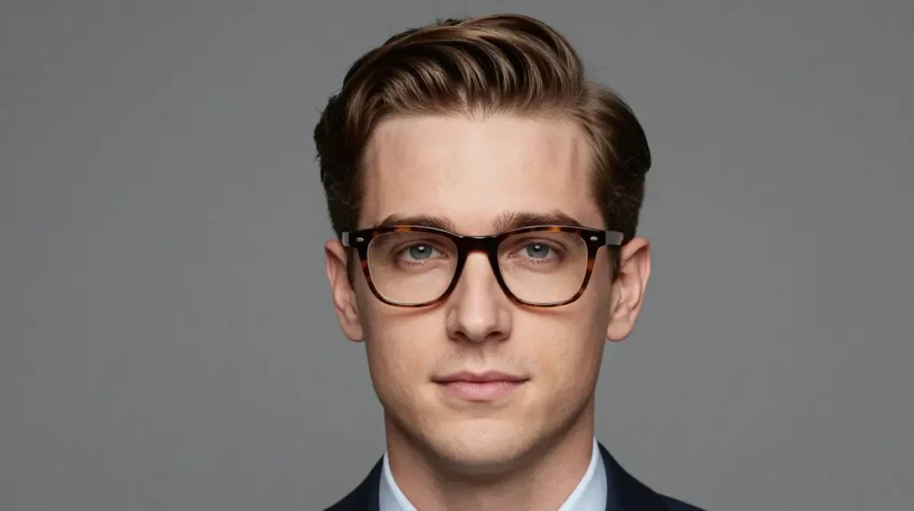 Ivy League Cut with Glasses