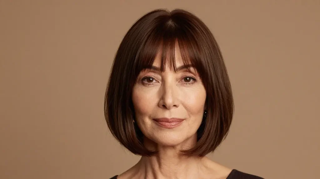 Layered Bob with Curtain Bangs