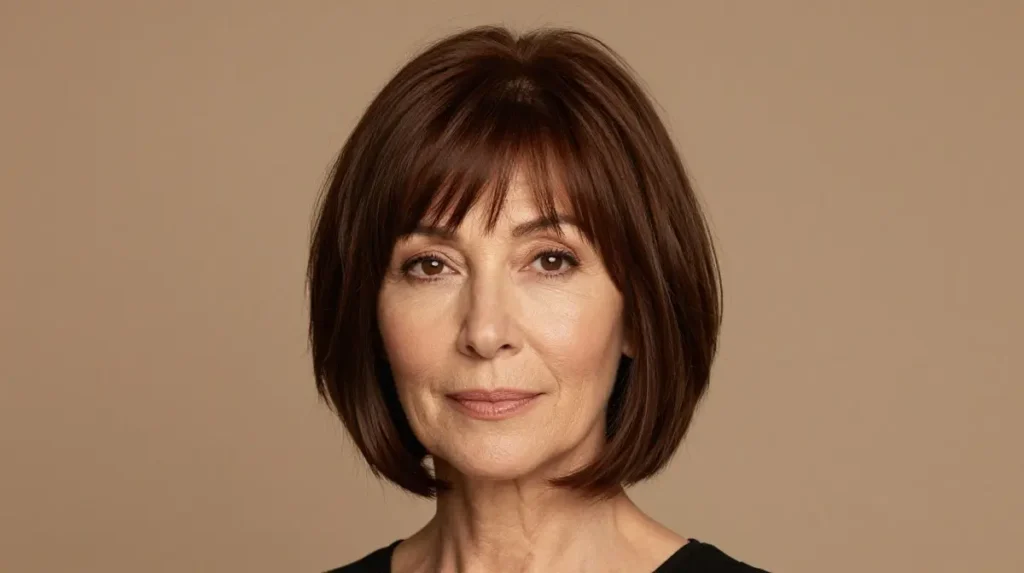 Layered Bob with Side-Swept Bangs