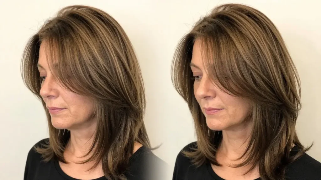 Layered Lob for Older Women