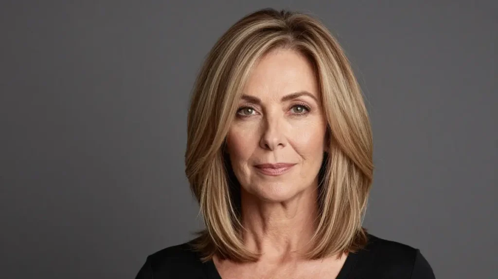 Layered Lob for Women Over 60