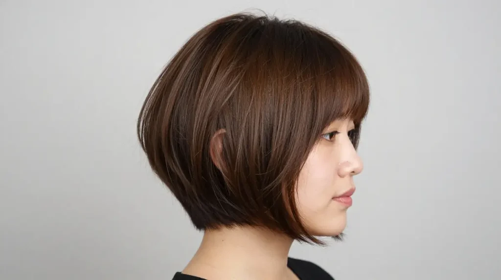 Layered Short Pixie Bob Round Face