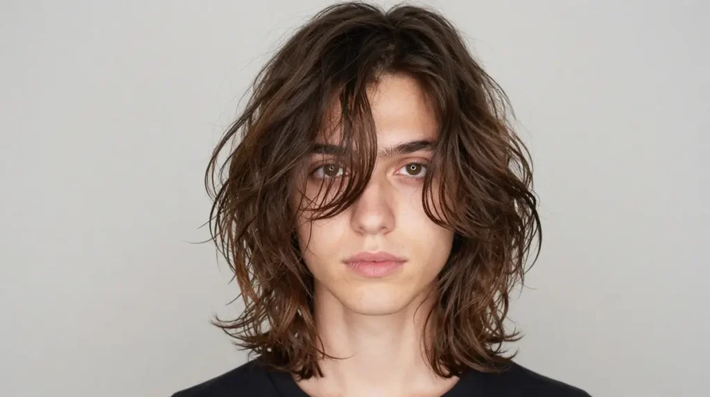 Layered Wavy Haircut for Men