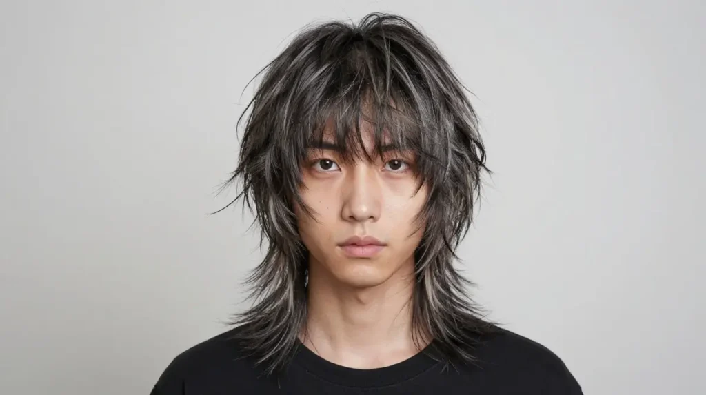 Layered Wolf Cut for Men