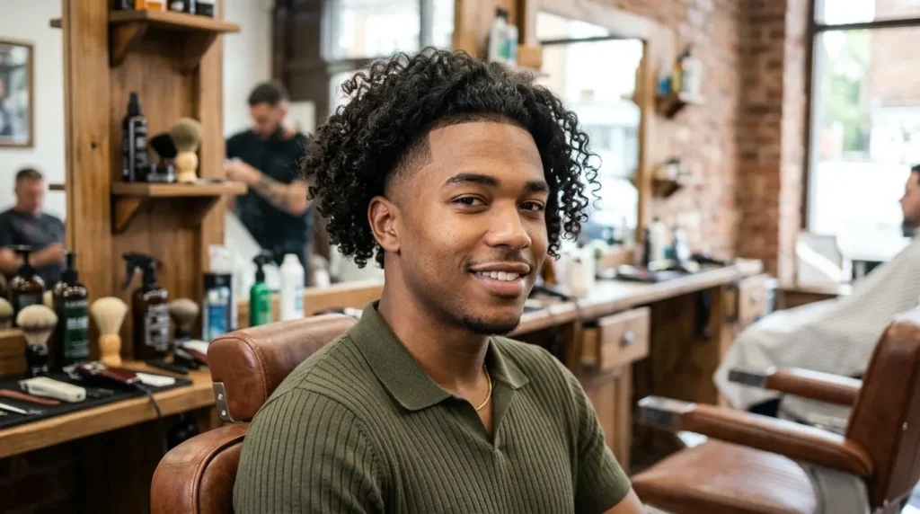Low Fade with Curly Flow