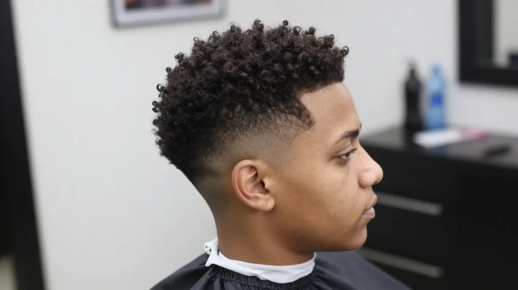 Low Fade with Natural Top