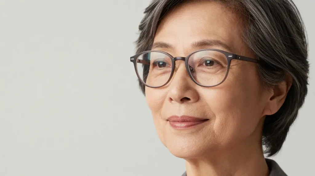 Low Maintenance Short Style with Glasses for Women Over 50