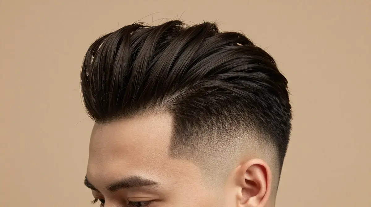 Low Skin Fade with Pompadour