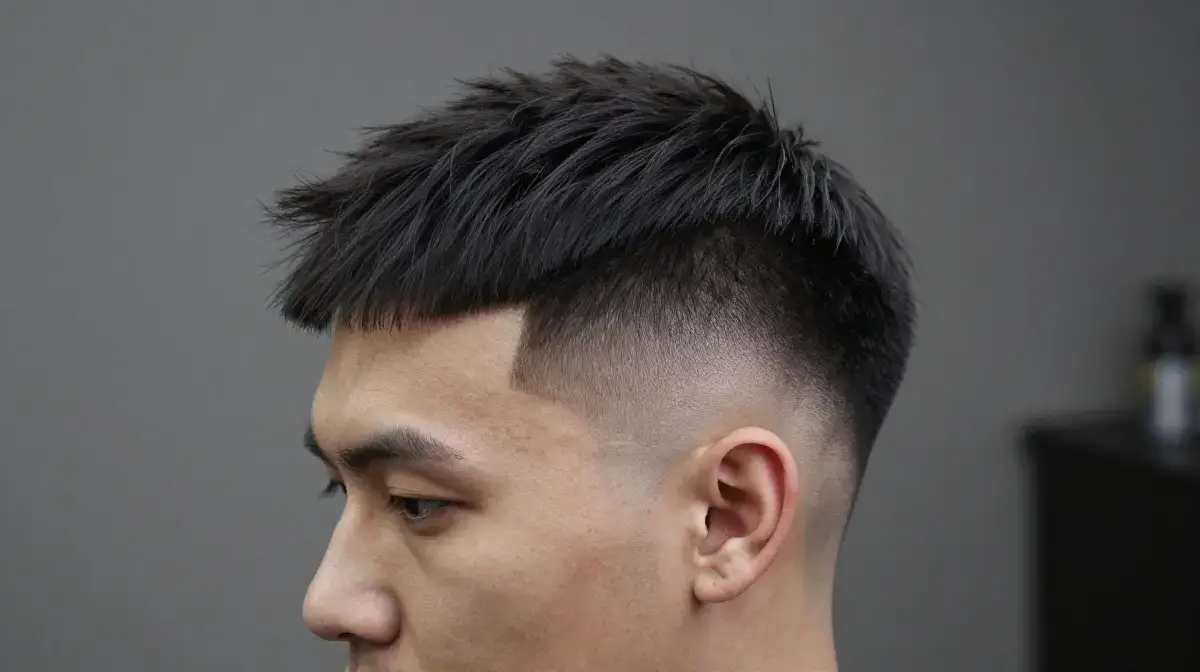 Low Taper Fade with Textured Top