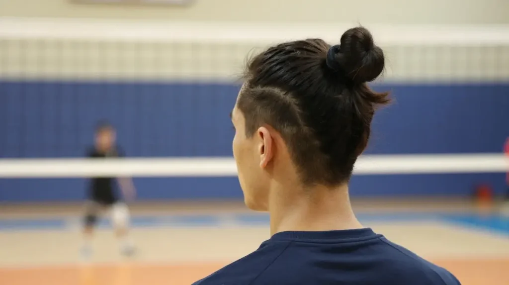 Man Bun for Long Volleyball Hair
