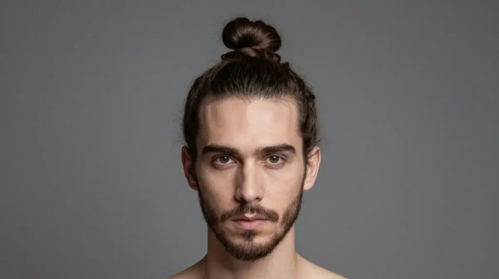 Man Bun for Triangle Face