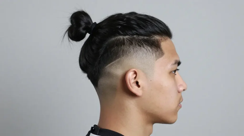 Man Bun with Undercut Fade