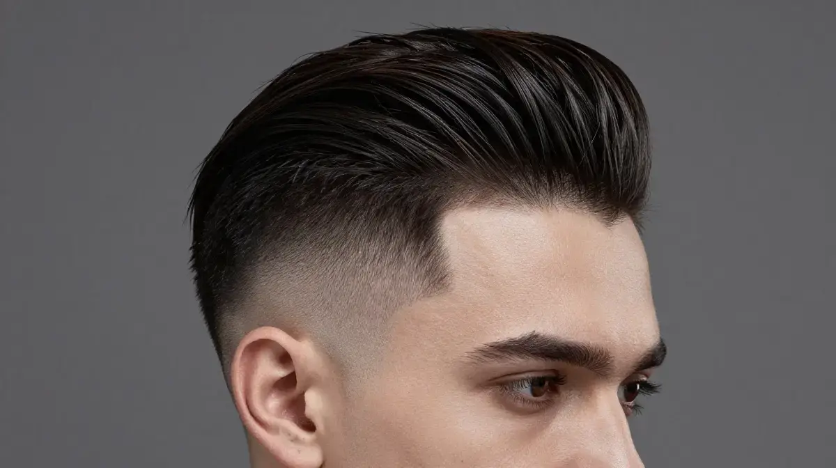 Mid Fade with Comb Over