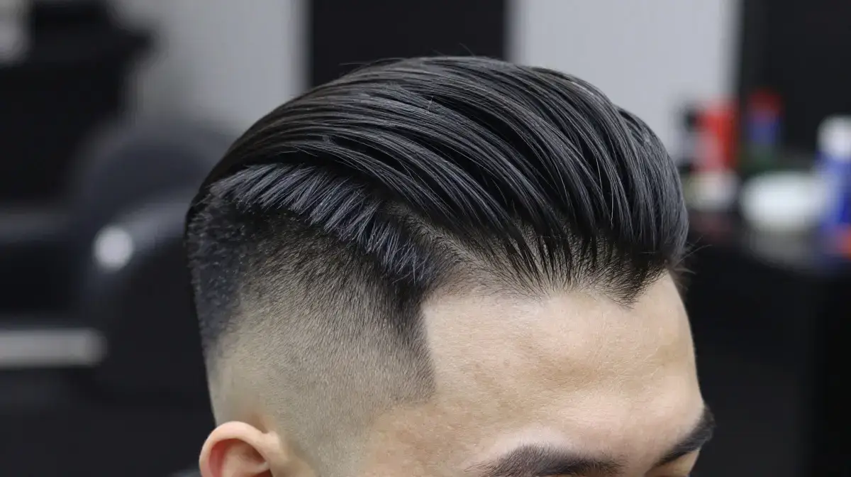 Mid Fade with Straight Hair Mohawk