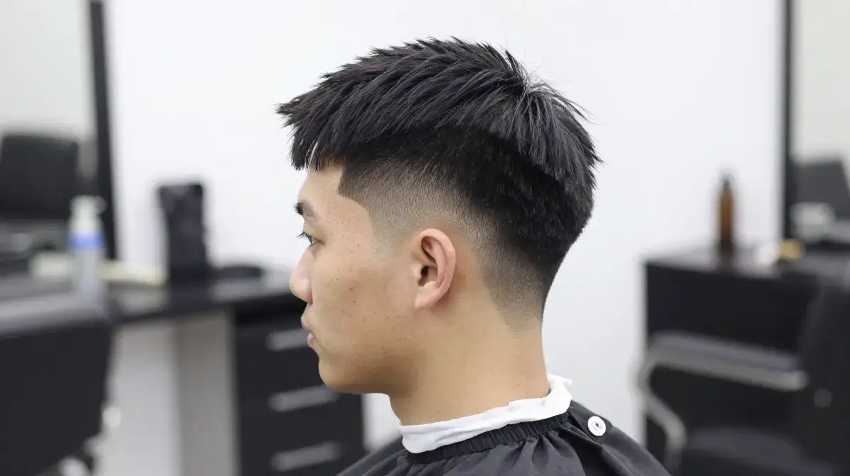 Mid Fade with Textured French Crop
