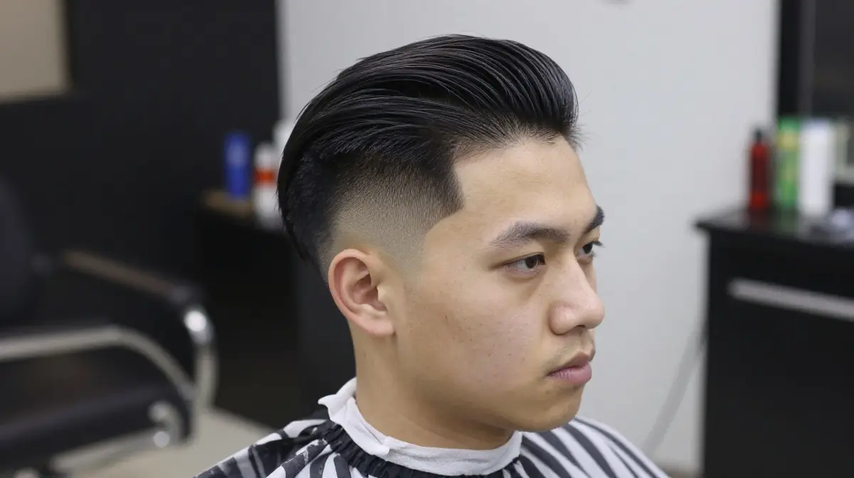 Mid Taper Fade with Side Part