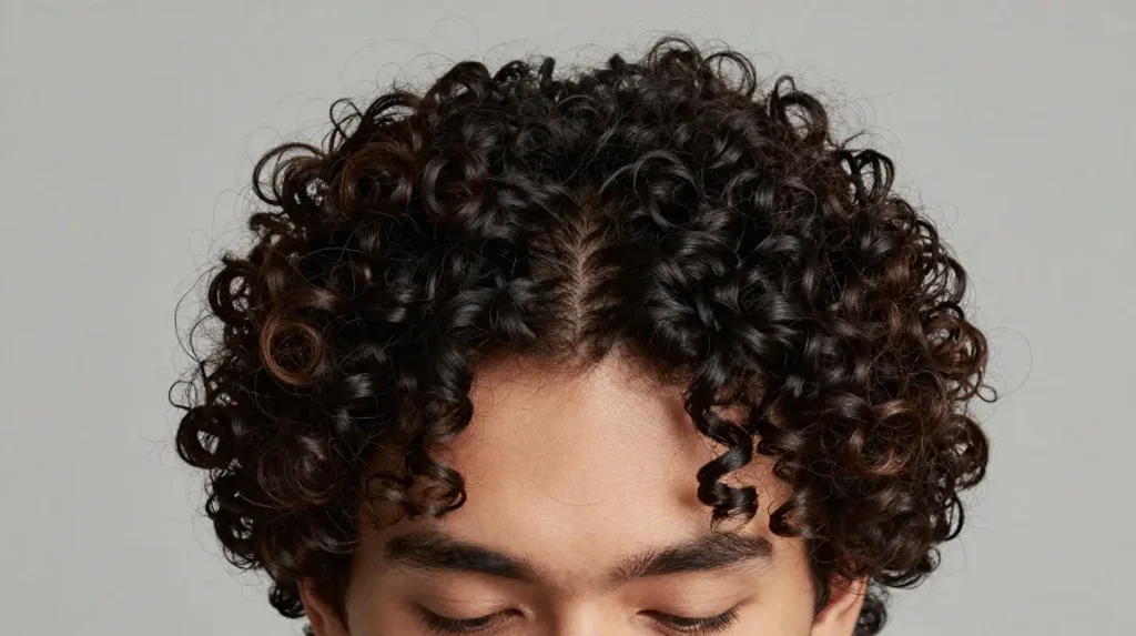 Middle Part for Curly Hair