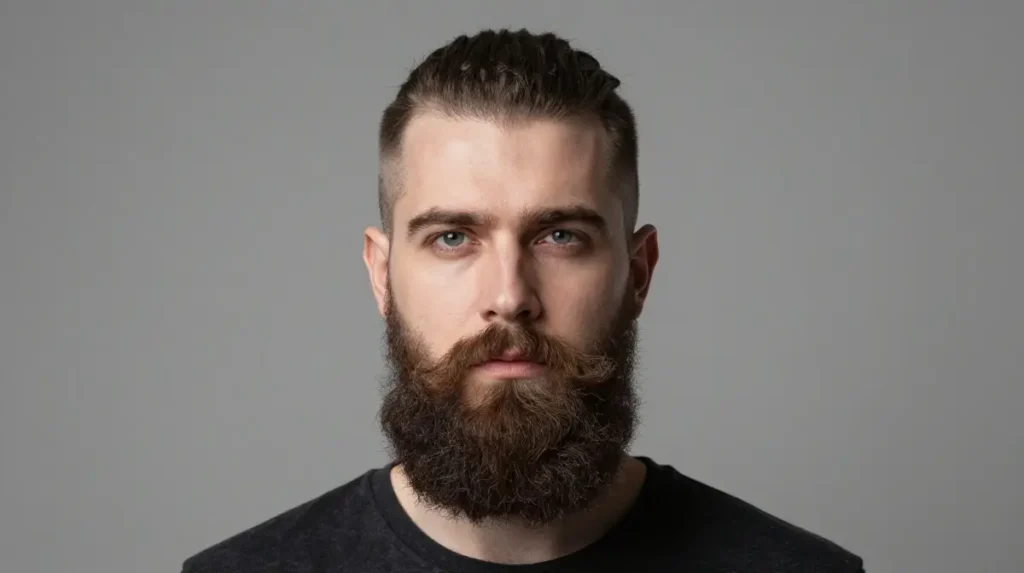 Middle Part with Beard