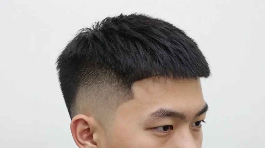 Middle Part with Taper Fade
