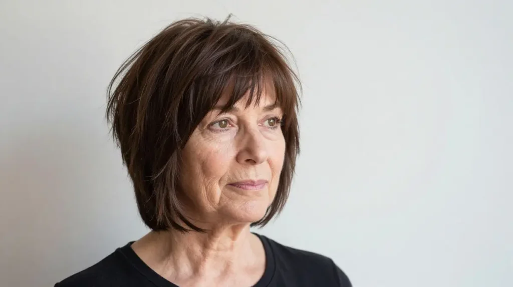 Midi Shag Haircut for Older Women