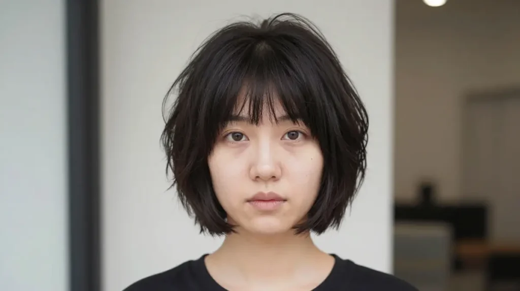 Modern Short Hairstyle for Thick Hair
