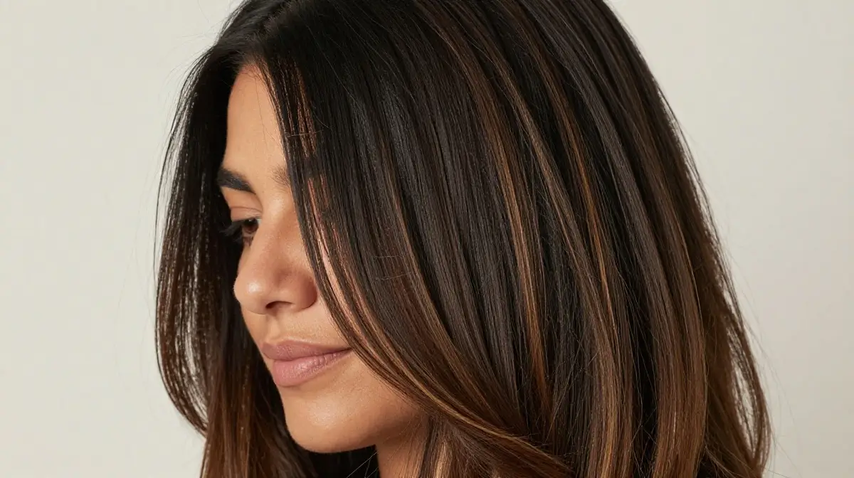 Natural Sun-Kissed Brown on Black Hair