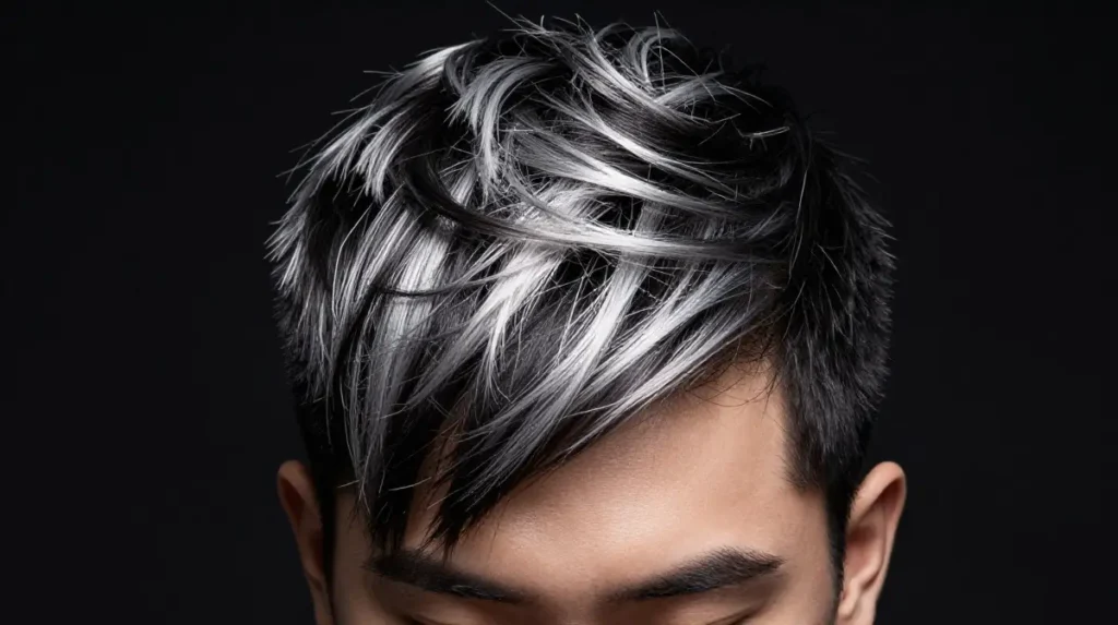 Platinum Highlights on Dark Hair