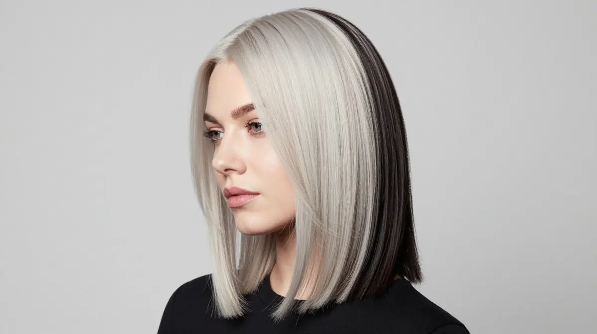Platinum and Dark Root Contrast