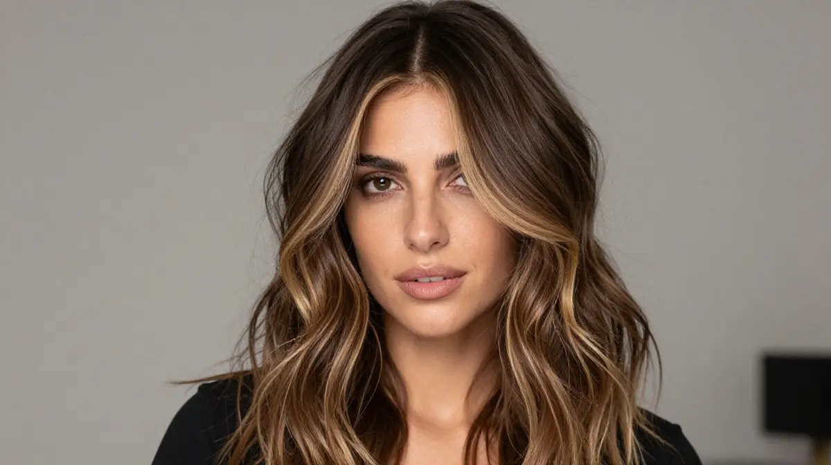 Rich Brunette Balayage with Face Framing