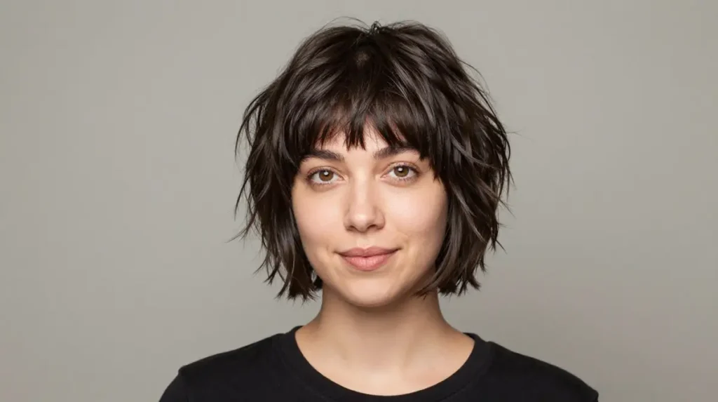 Shag Cut Short Version for Round Face
