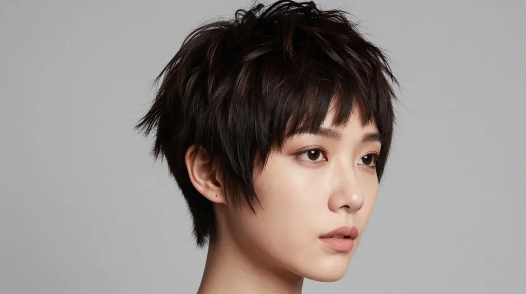 Shaggy Pixie with Side-Swept Bangs
