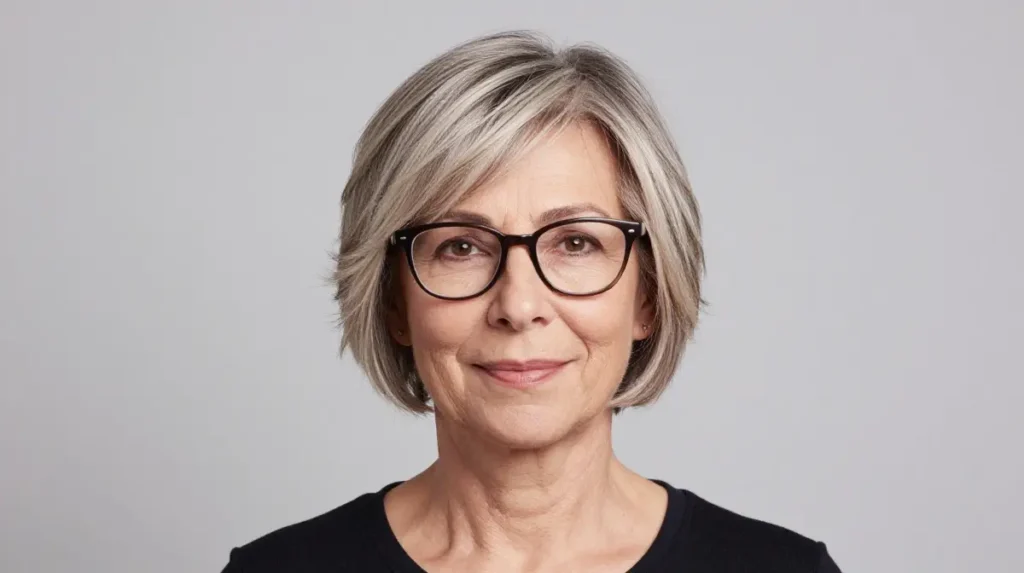 Short Feathered Layers with Glasses