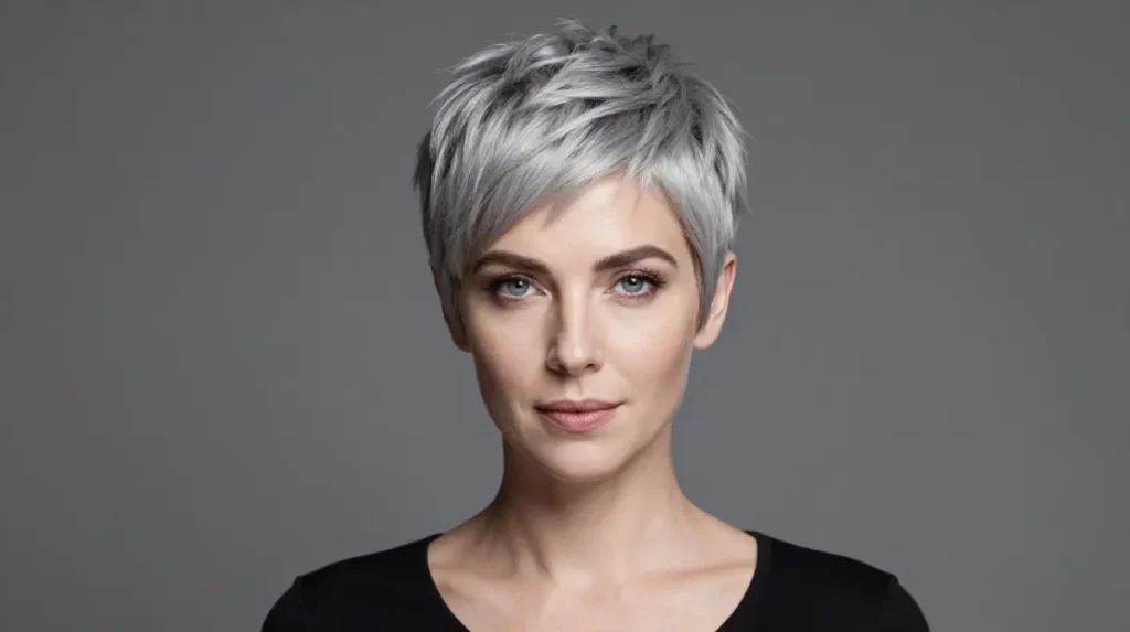 Short Grey Hair Modern Style