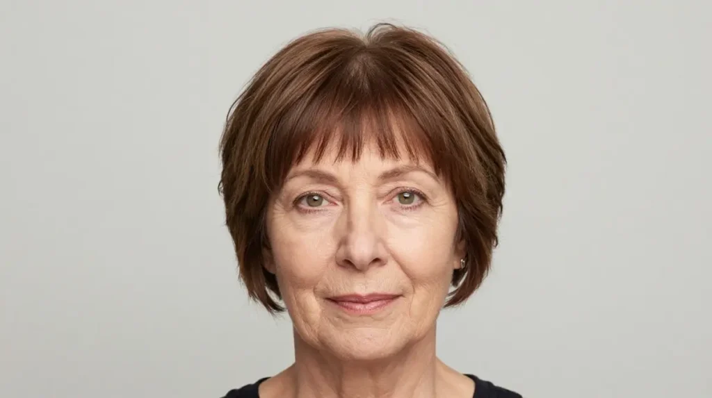Short Hair with Curtain Bangs