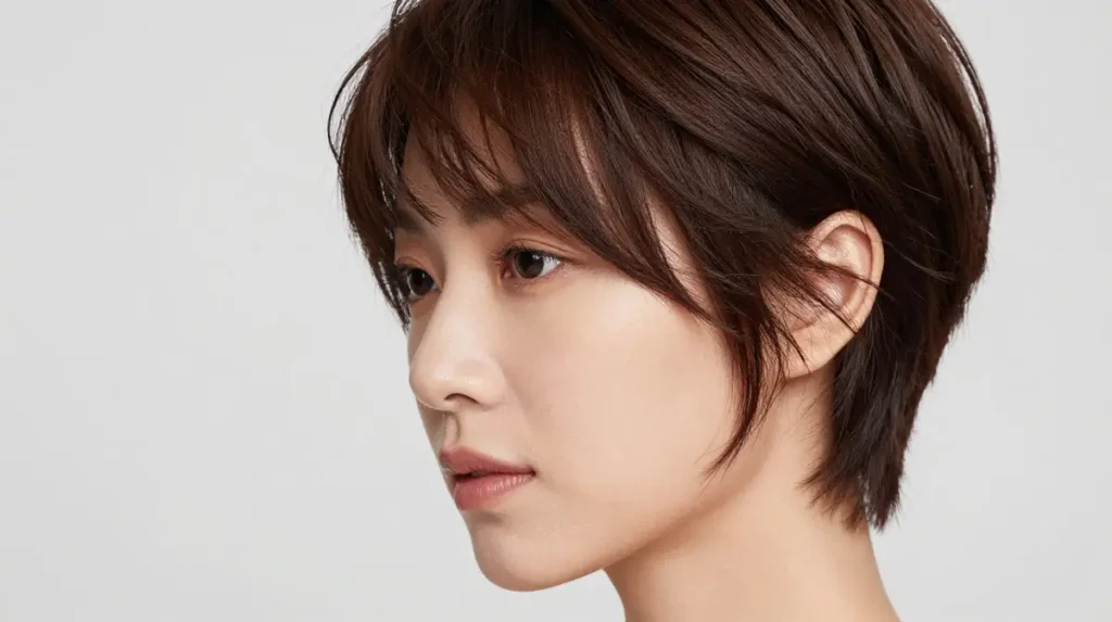 Short Hair with Side Swept Bangs