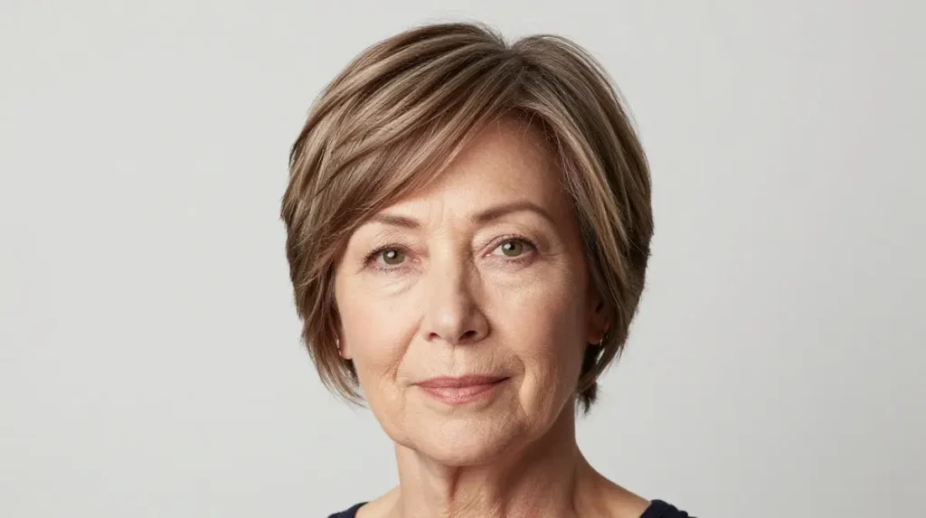 Short Hair with Side Swept Bangs