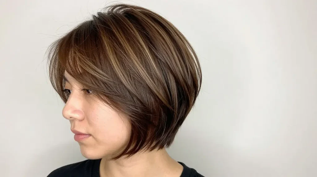 Short Layered Cut with Color
