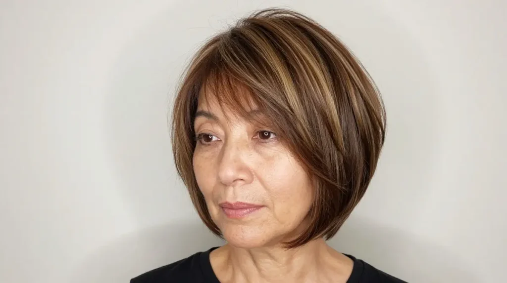 Short Layered Cut with Color for Younger Look