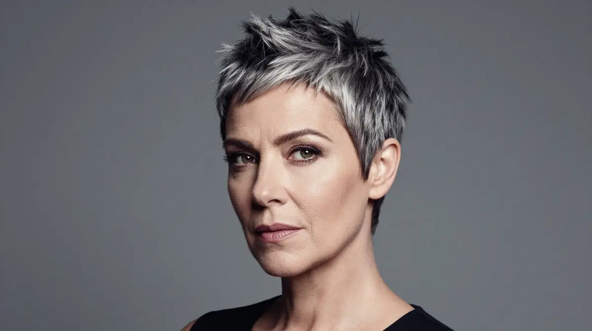 Short Pixie Cut Salt and Pepper