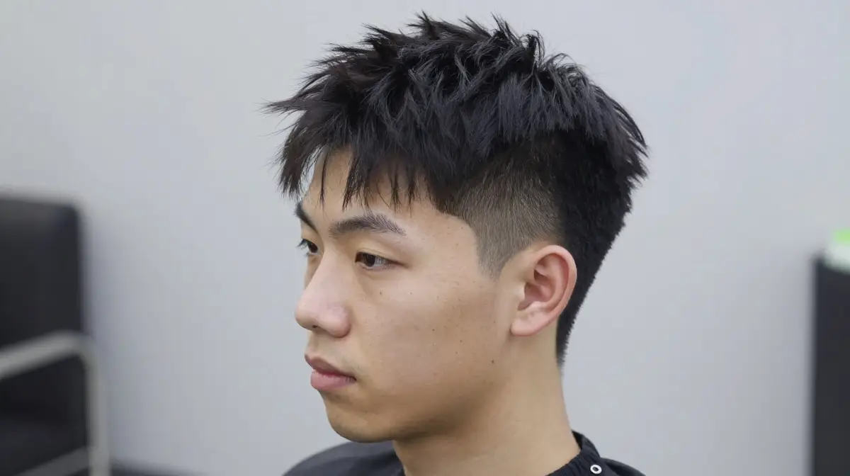Short Quiff with Mid Fade