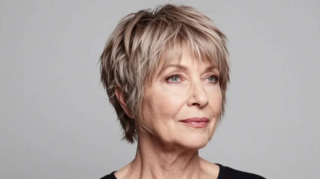 Short Shag for Fine Hair at 60