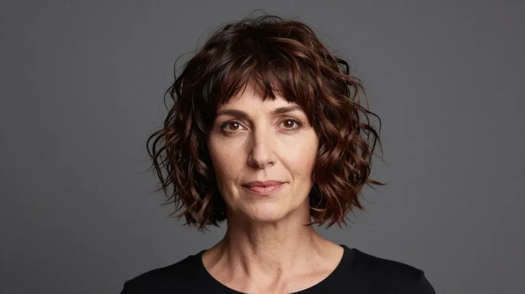 Short Wavy Bob for Women Over 40